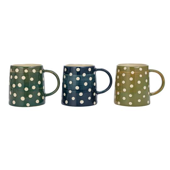 Hello Honey® 14oz. Green Polka Dot Ceramic Mugs, 12ct.